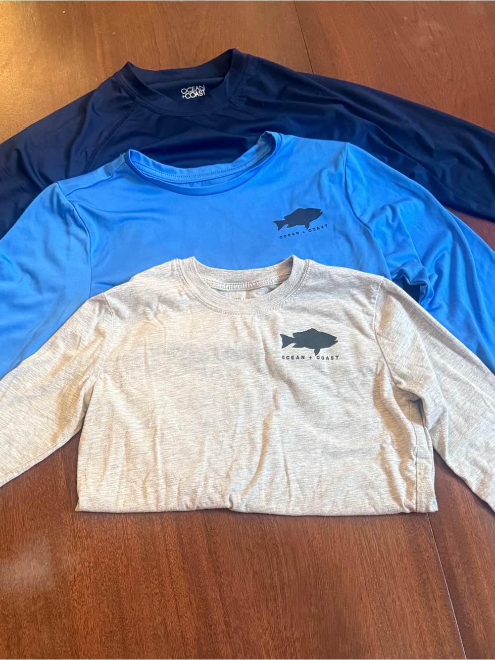 OCEAN + COAST Boys 3-piece FISHING bundle | 2 long sleeve tees + 1 rashguard